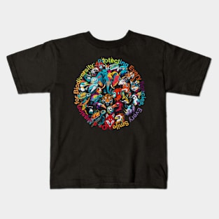 On a Mission for Biodiversity:  Protecting Species, Every Smile Kids T-Shirt